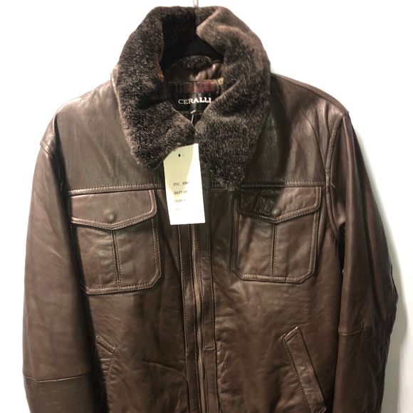 Ceralli Genuine Leather Bomber 